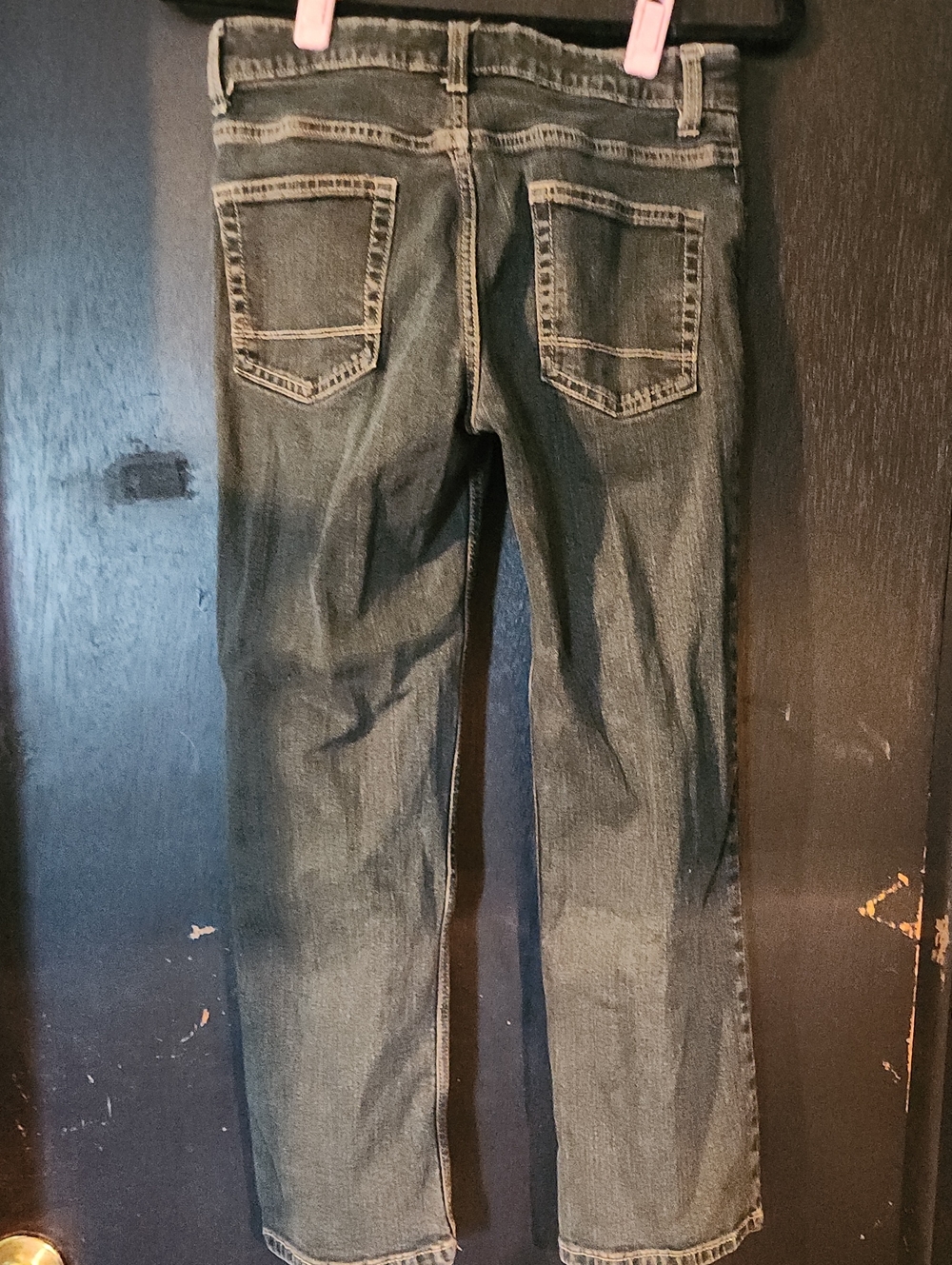 Cat & Jack Boys Size 12 Boot Cut Jeans in Dark Blue - Picture 3 of 3